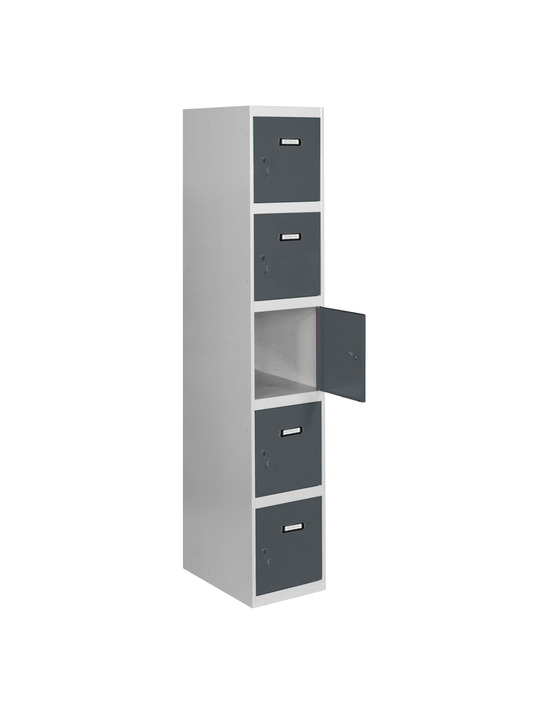 Casier-armoire simonlocker prof.dism.5 porte 1/5 300 in gr/an gris/antracite 1800x300x500 - simonrack
