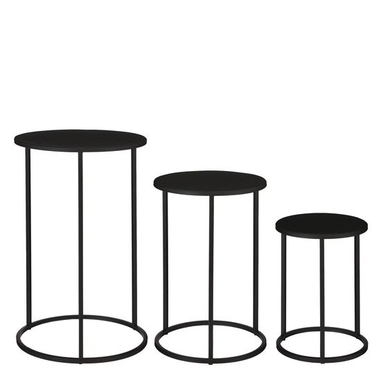 Mica decorations quinty table d'appoint - lot de 3 - h50 x ø32 cm
