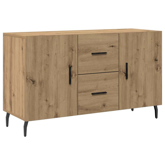 Buffet chêne artisanal 100x36x60 cm bois d'ingénierie