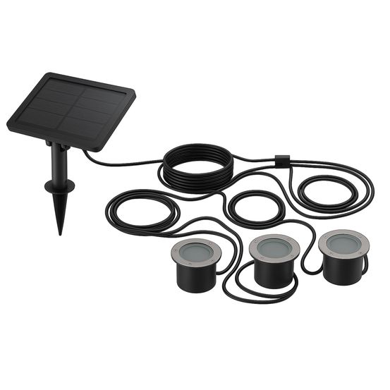 3 spots solaires encastrables solpool 100lm