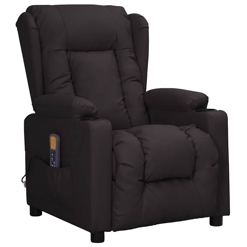 Fauteuil de massage noir similicuir