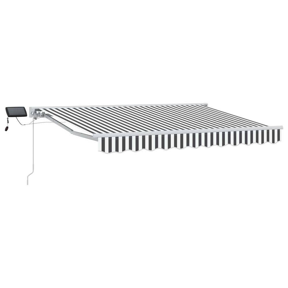 Cadre de store manuel avec leds anthracite et blanc 2,5 x 2 m