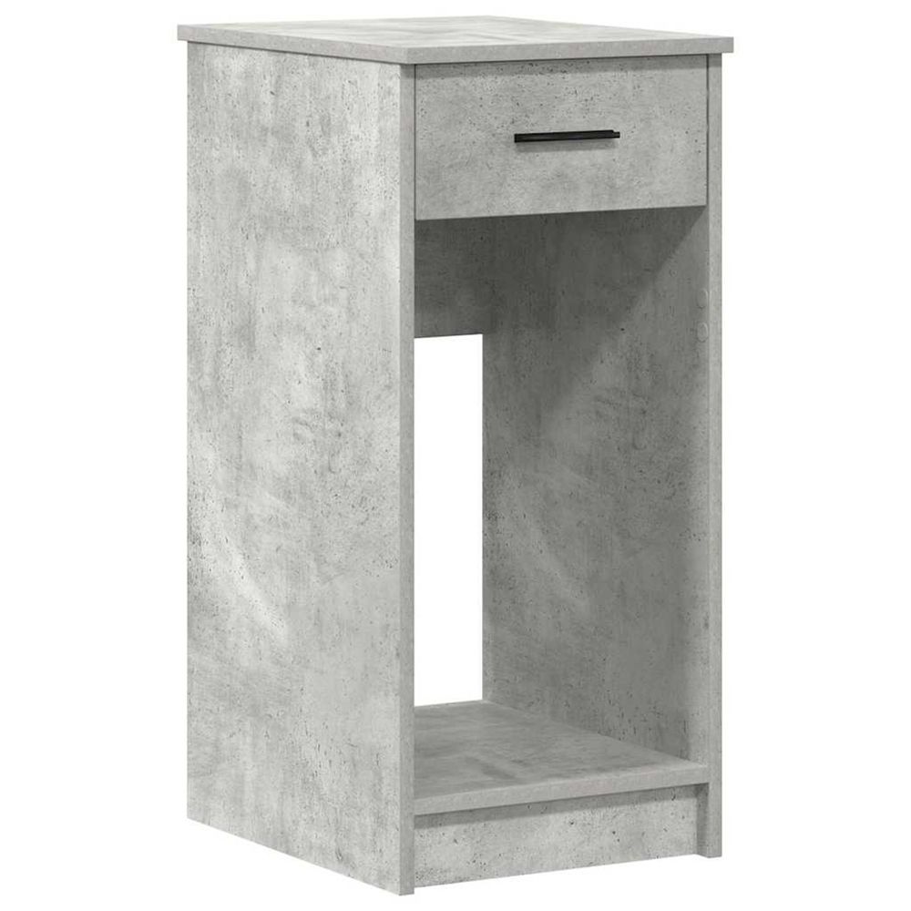 Support de tour d'ordinateur et tiroir gris béton 35x45x77 cm