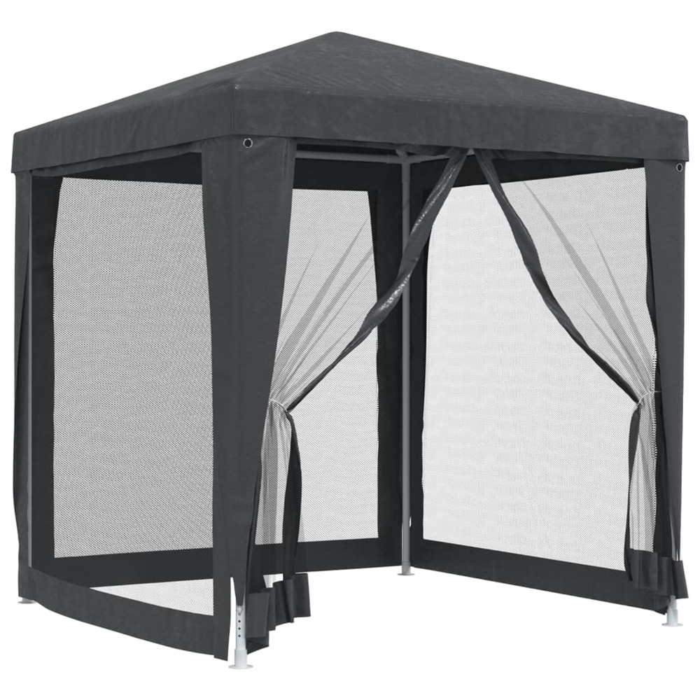Tente de fête avec 4 parois latérales en maille anthracite 2x2m