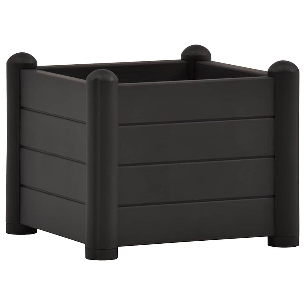 Lit surélevé de jardin pp anthracite 43x43x35 cm