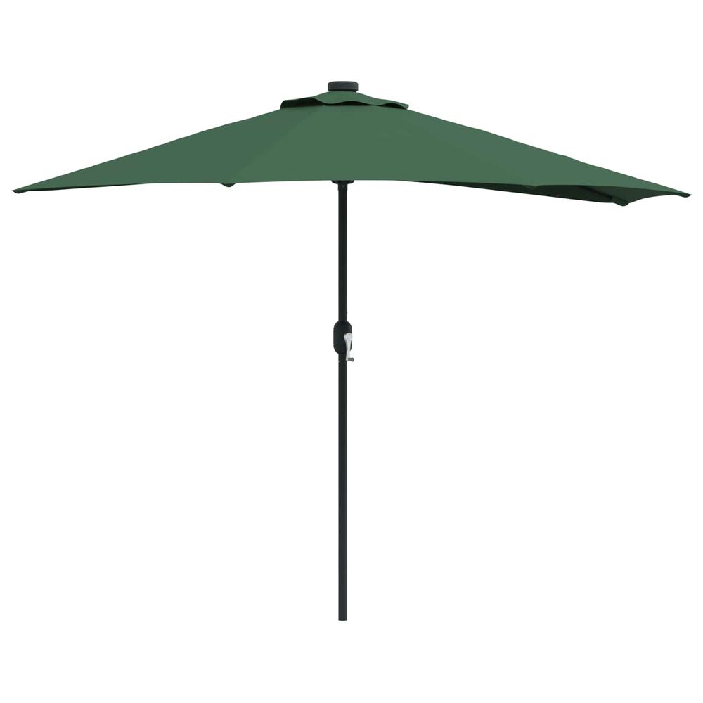 Parasol de jardin 294 x 150 x 224 cm polyester et acier vert