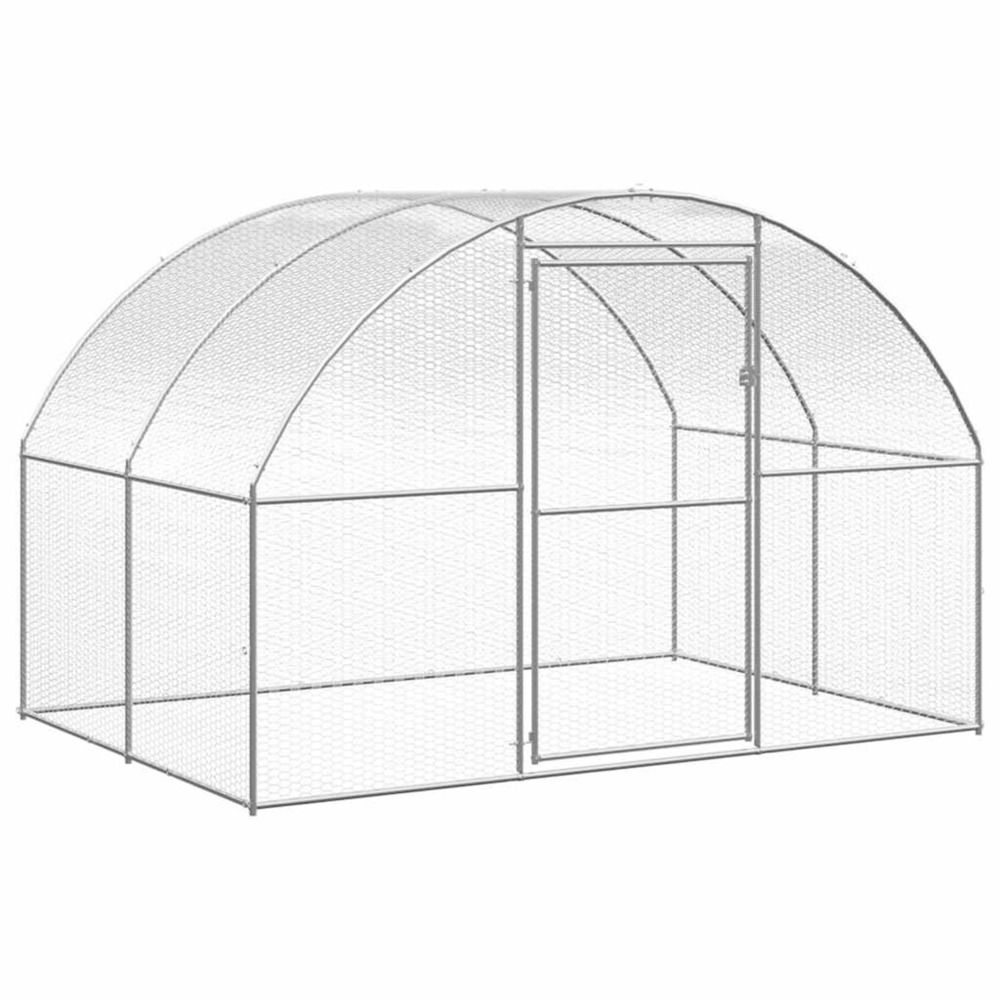 Poulailler d'extérieur 3x2x2 m acier galvanisé