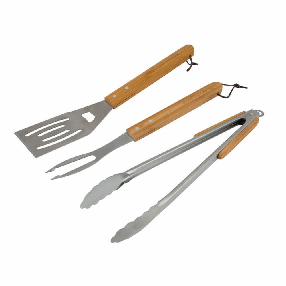 Set 3 ustensiles campingaz avec manches en bois
