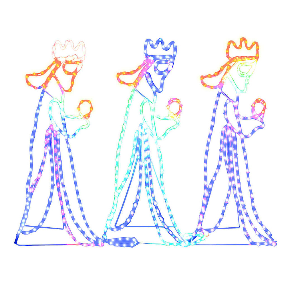 Figurine de noël de trois rois avec 504 led 99,5x45,5 cm