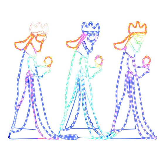 Figurine de noël de trois rois avec 504 led 99,5x45,5 cm