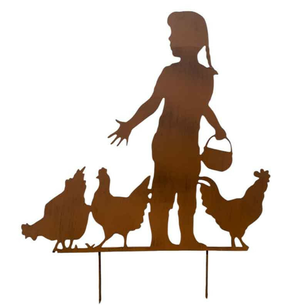 Silhouette déco jardin campagne 109x1x134cm