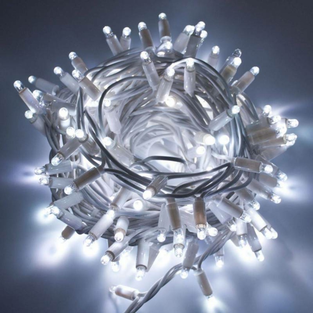 Guirlande lumineuse flash 10m 200 led blanc froid raccordable 230v ip67 lotti