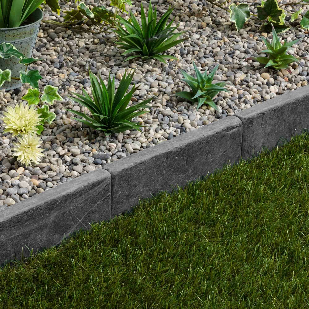 Bordure de jardin ardoise noire vieillie 30x3x3 cm (à l'unité) - ro'ma nature