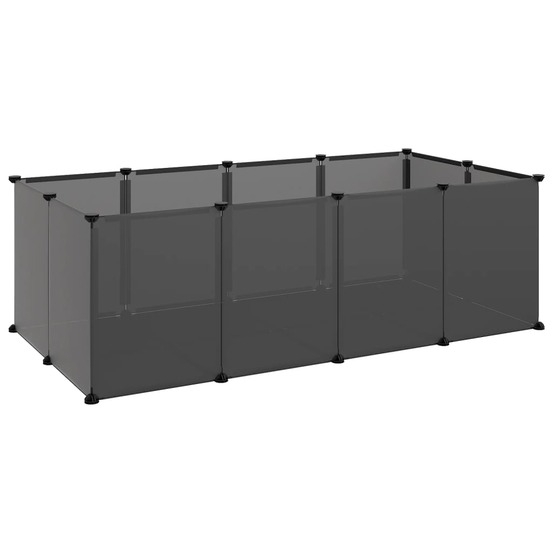 Cage pour petits animaux 144 x 74 x 46,5 cm pp et acier noir