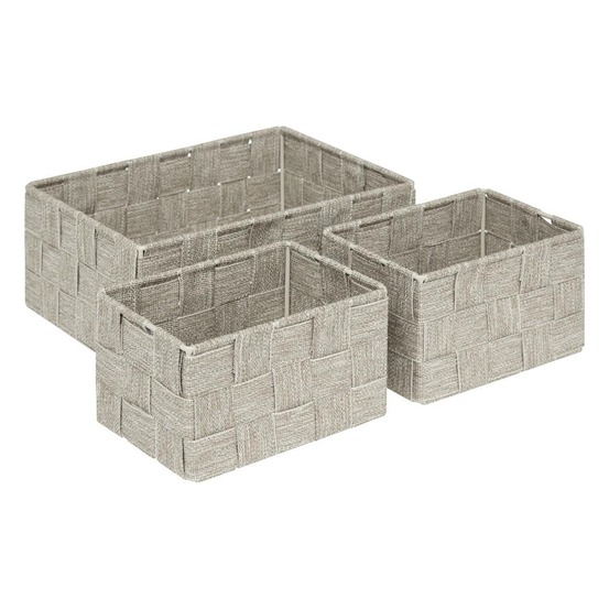 5five - lot de 3 paniers lise beige