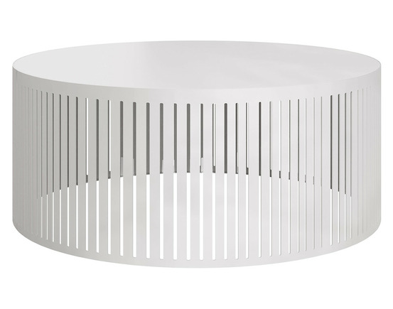 Sally - table basse ronde - blanc - 59 cm