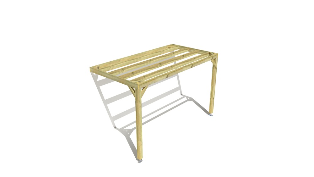 Pergola bois • 4m x 2m • adossée • sens largeur • livraison comprise