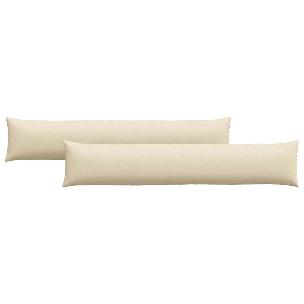 Coussins de canapé 2 pc tissu crème 200 x 40 cm