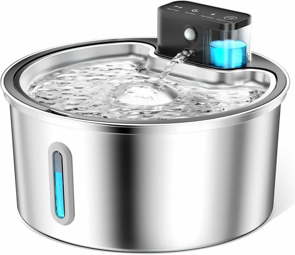 Fontaine a eau pour chat sans fil de 3,2l avec batterie 4200mah gris