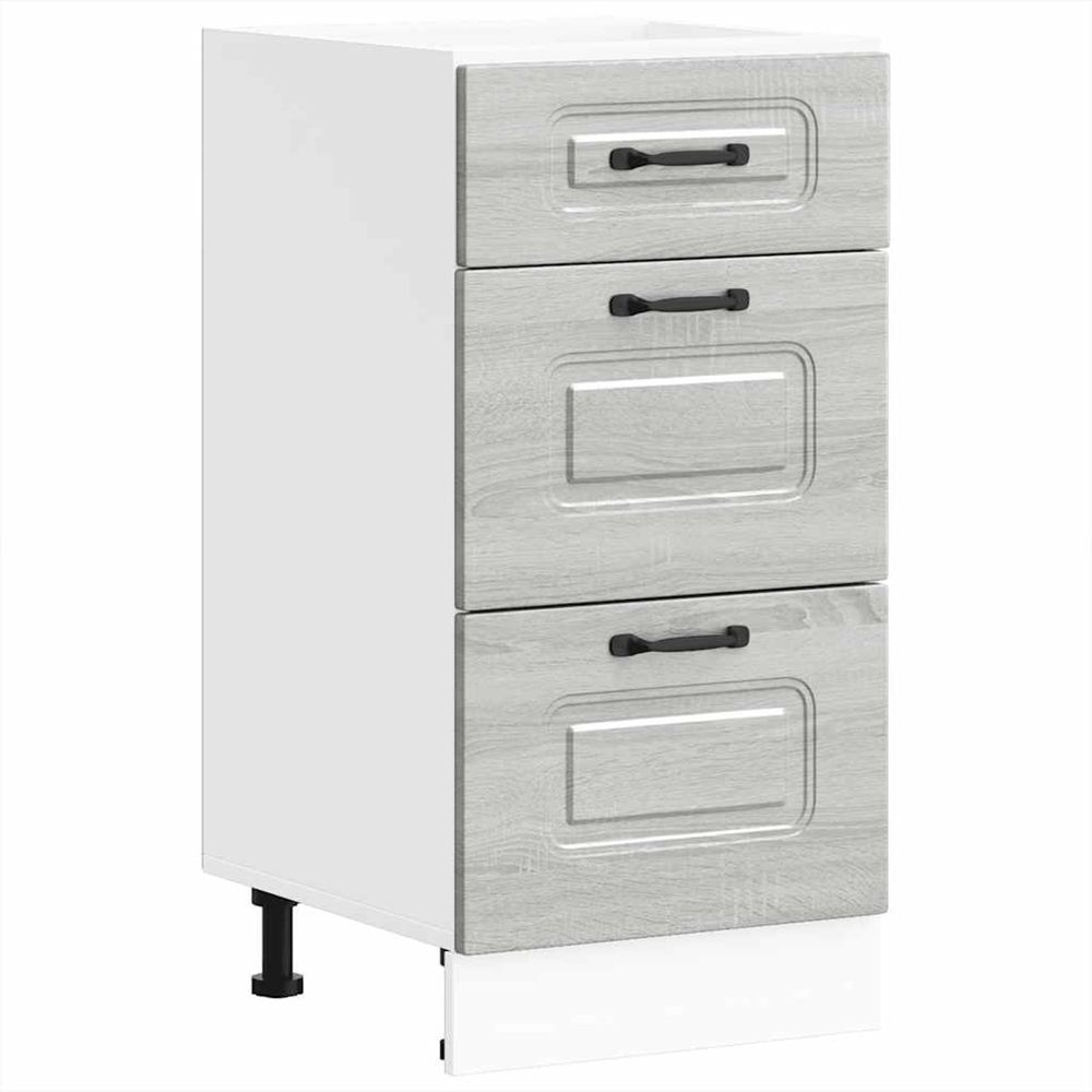 Armoire de cuisine kalmar sonoma gris bois d'ingénierie
