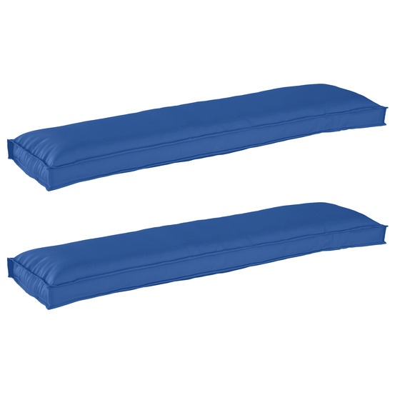 Set de coussins de palette 2 pcs bleu royal 150 x 40 x 8 cm