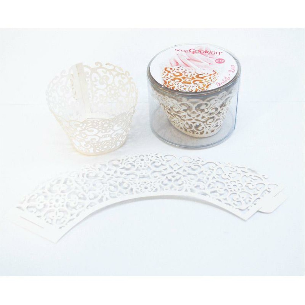 12 contours pour cupcakes - dentelle