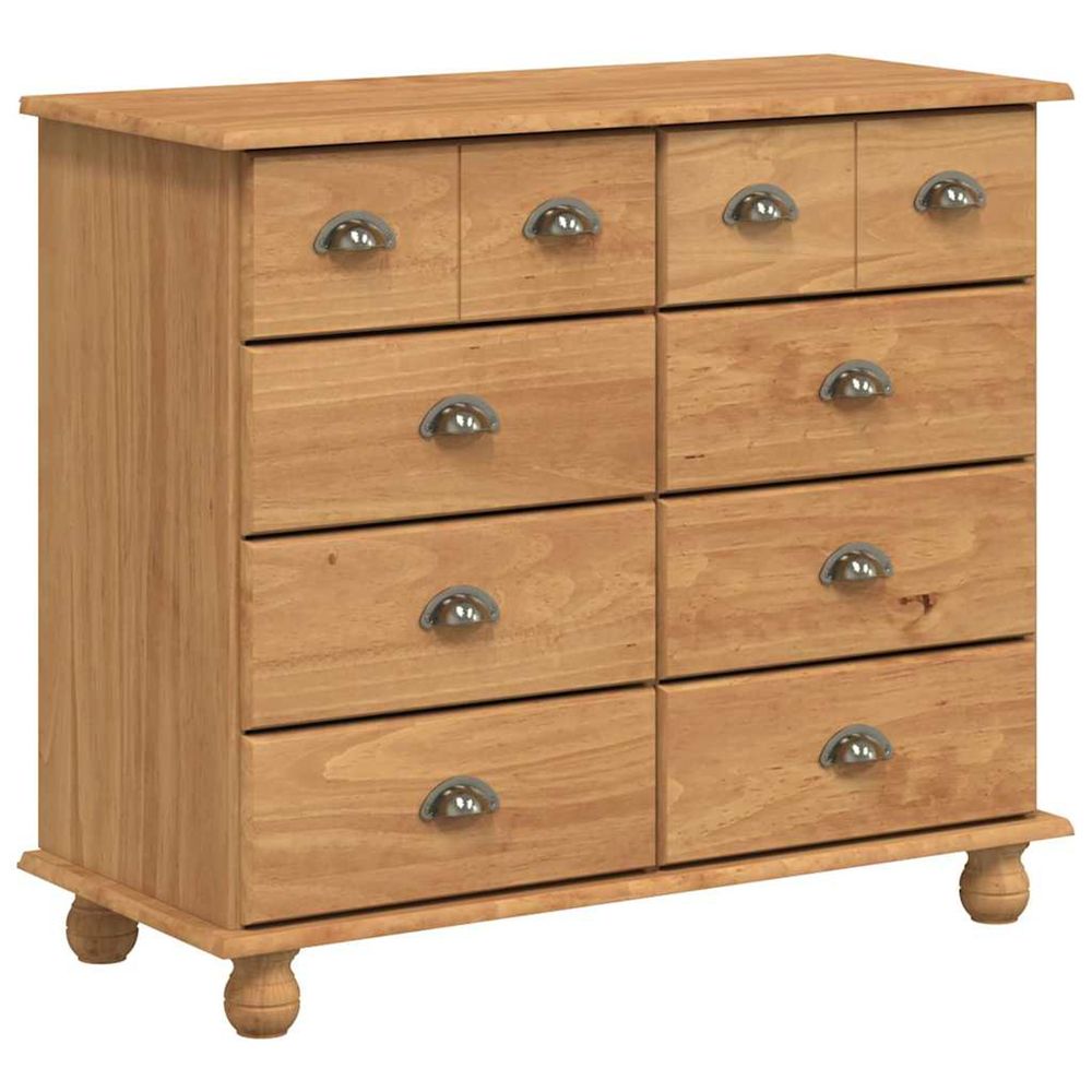 Commode askim marron 91 x 40 x 79 cm bois de pin massif