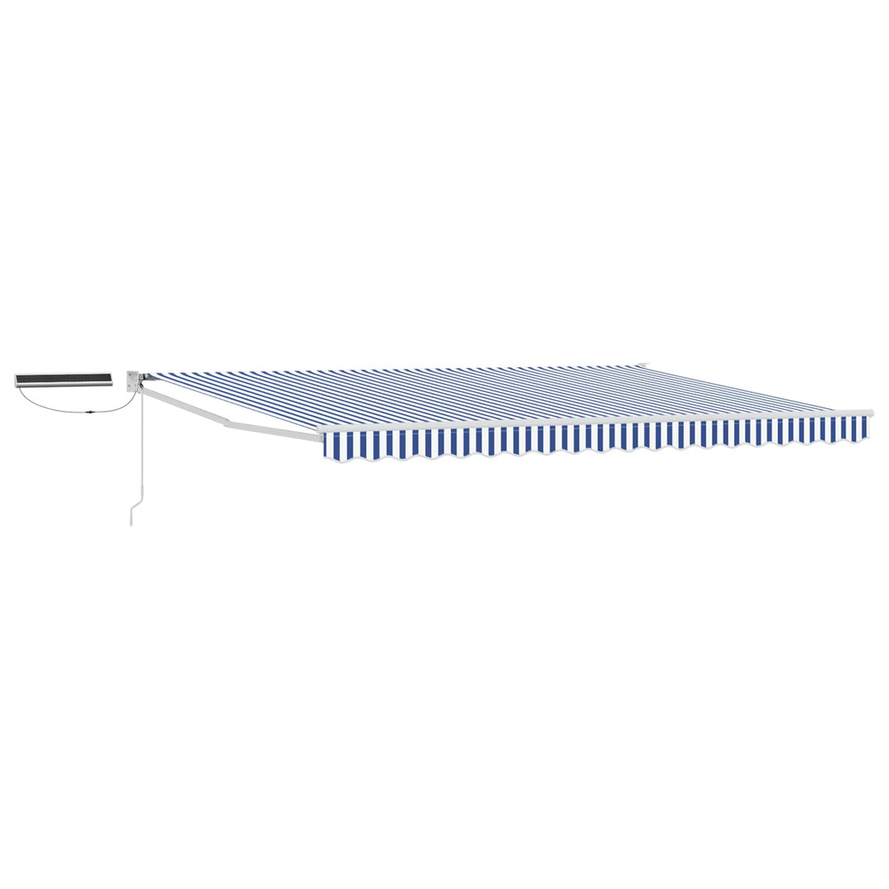 Auvent rétractable électrique bleu et blanc 4 × 3 m