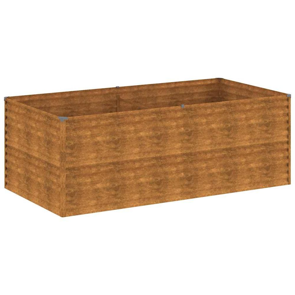 Jardinière d'extérieur surélevée 196 x 100 x 69 cm acier galvanisé
