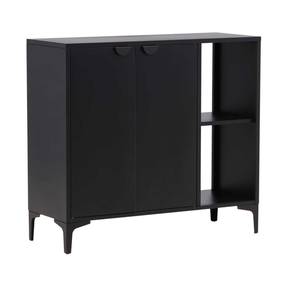 Buffet en métal noir piring 110 x 42 x 100 cm
