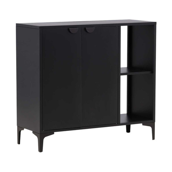 Buffet en métal noir piring 110 x 42 x 100 cm