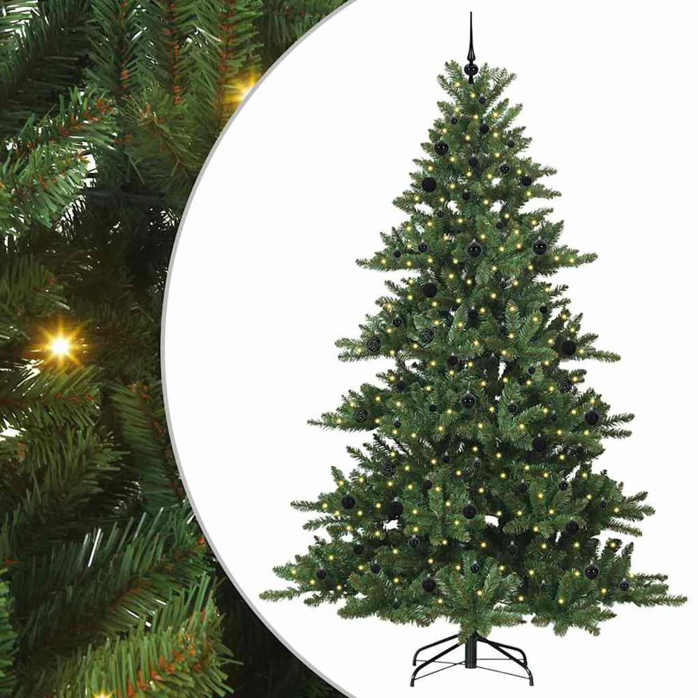 Sapin de noël artificiel à branches articulées vert 240 cm pvc
