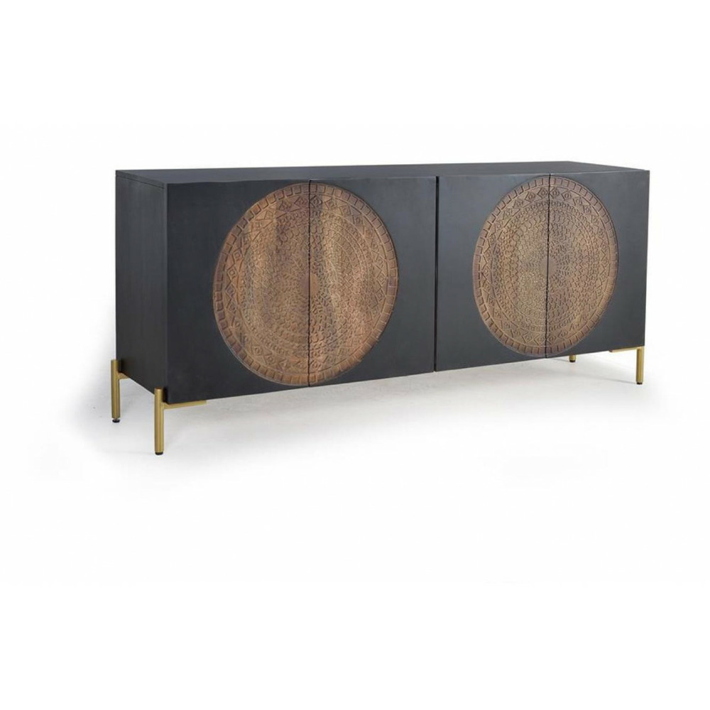 Bahut bois-fer noir - ebéline décoration d'autrefois