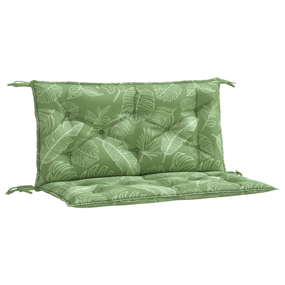 Coussins de banc de jardin lot de 2 motif de feuilles