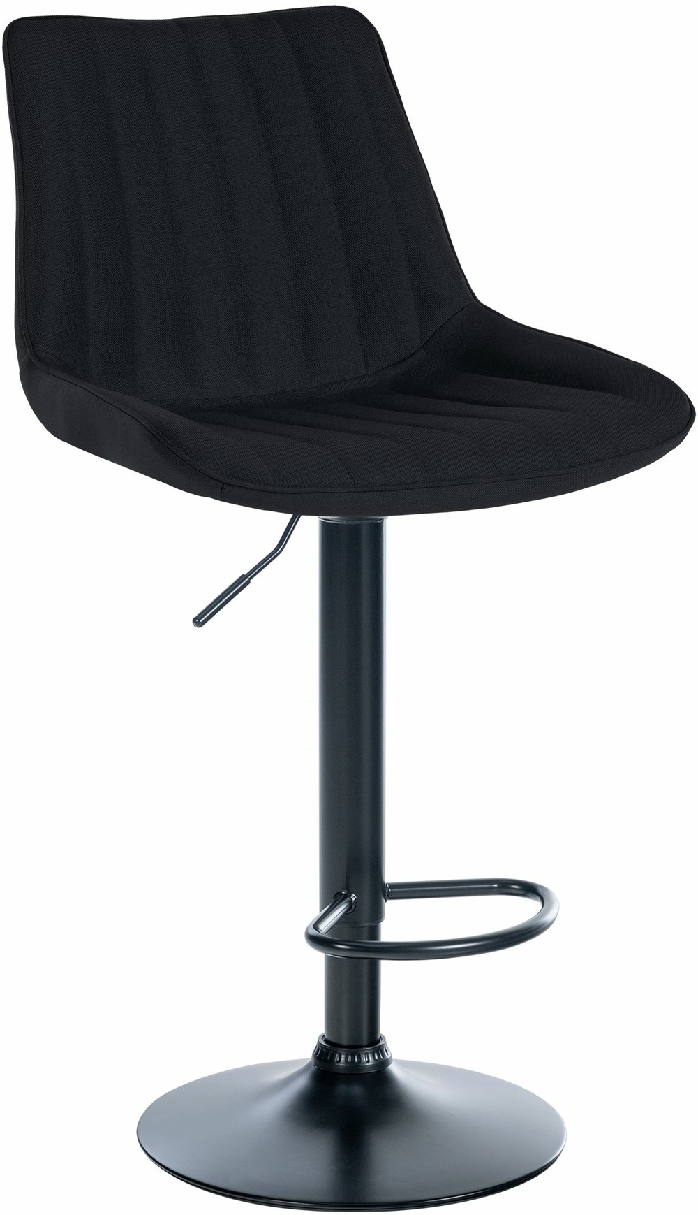Tabouret de bar toni tissu noir