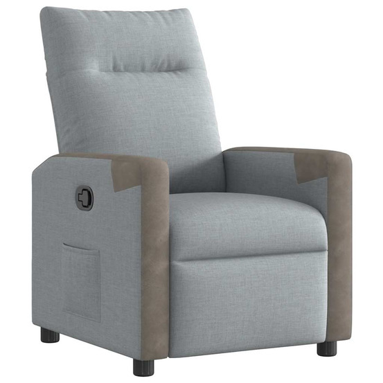 Fauteuil inclinable gris clair tissu
