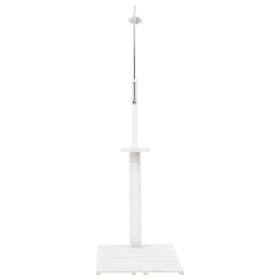 Douche de jardin blanc bois
