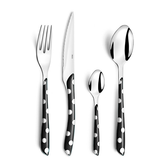 Eclat pois - coffret 24 pièces noir