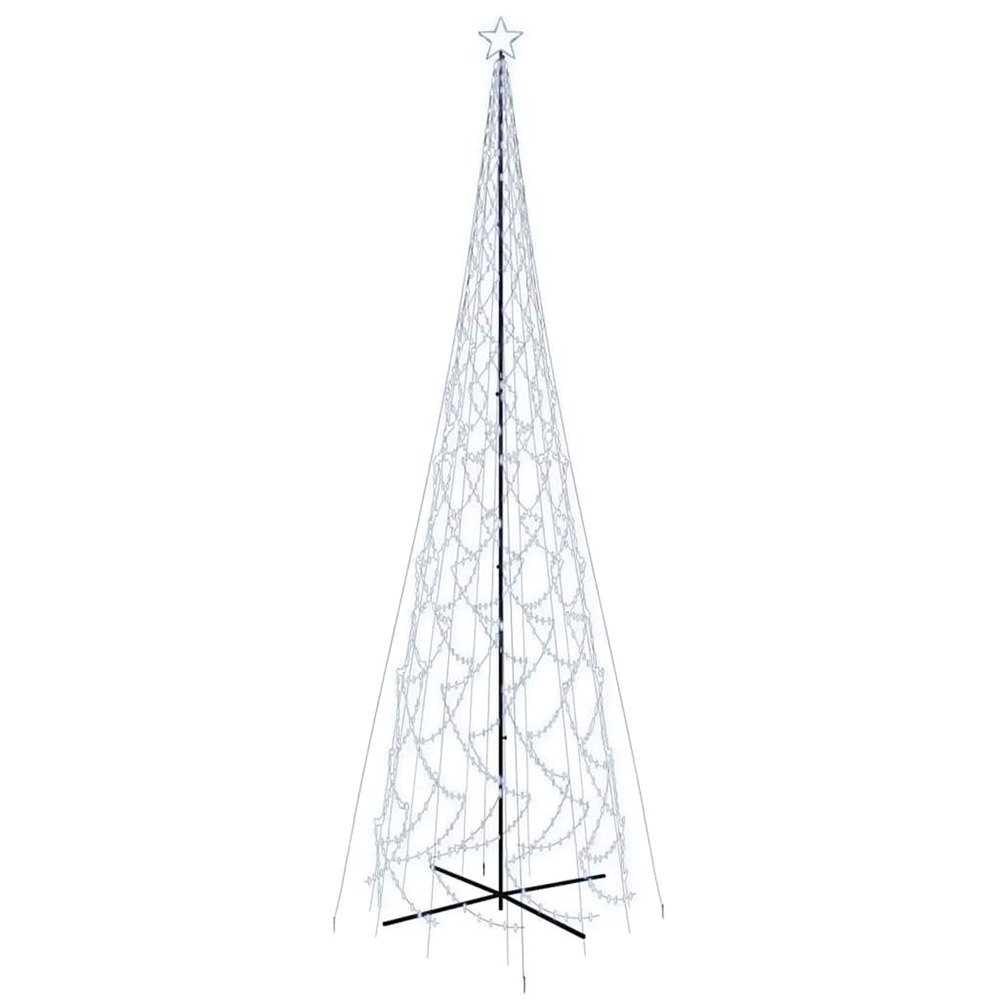 Arbre de noël cône 3000 led blanc froid 230x800 cm