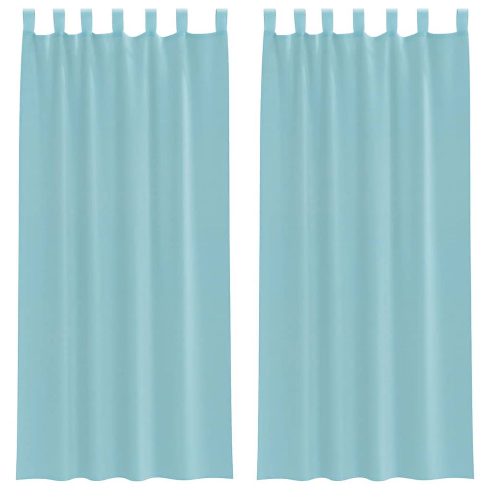 Rideaux en voile avec passe-tringles 2 pcs turquoise