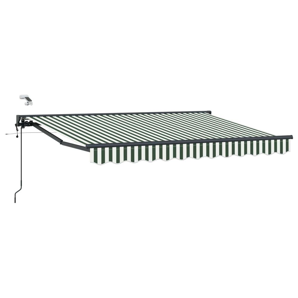 Auvent rétractable électrique vert, blanc, anthracite 3 x 2,5 m