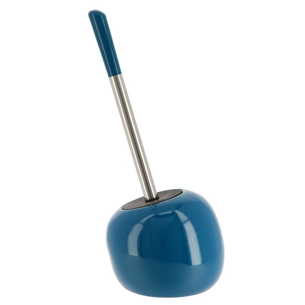 Brosse wc gres forme boule - bleu canard