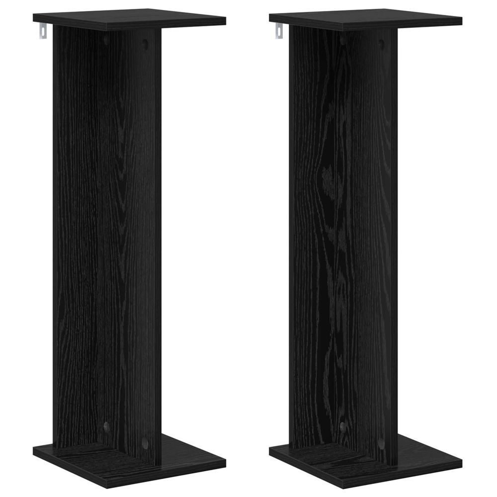 Support de plante 2 pièces chêne noir 25 x 25,5 x 80,5 cm