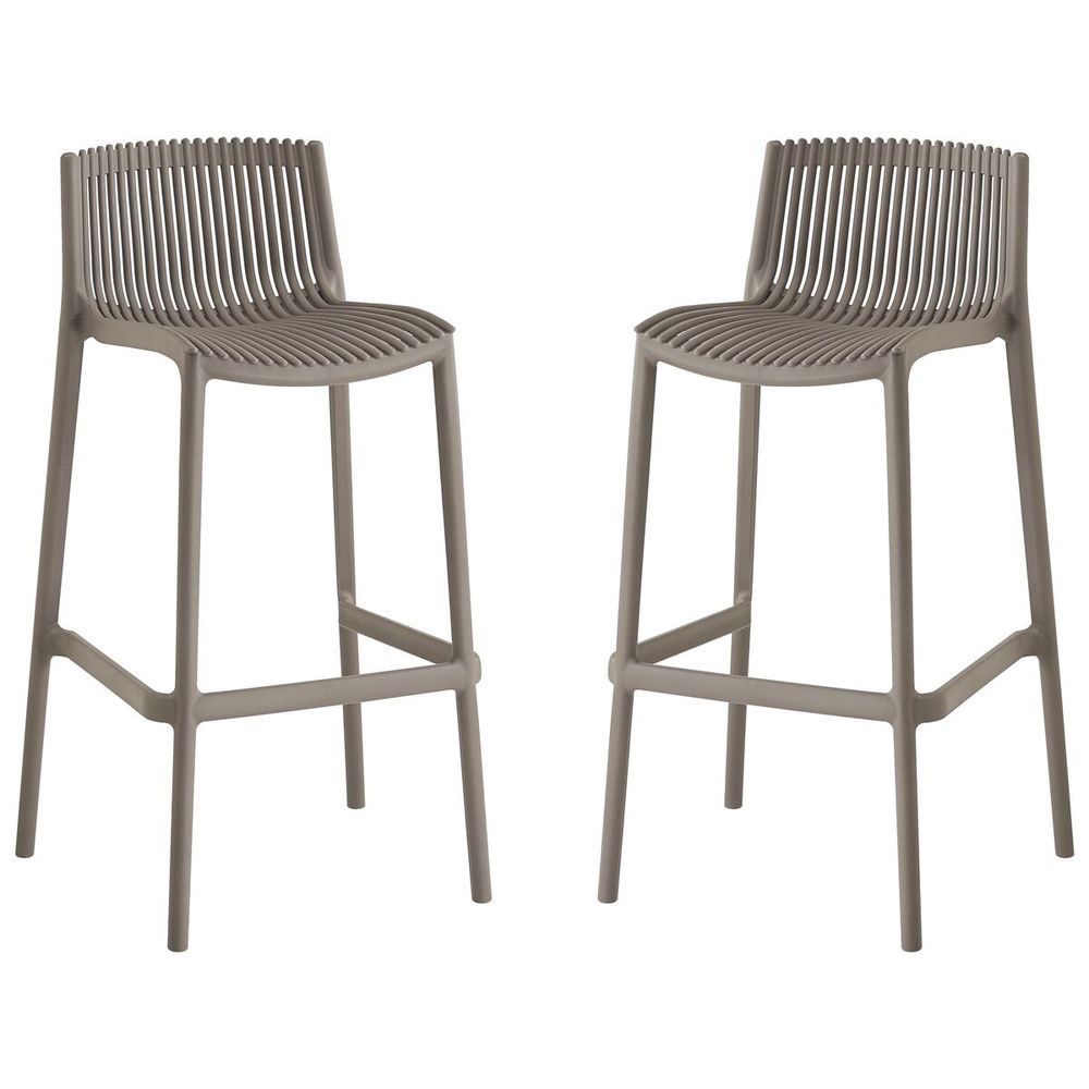 Lot de 2 chaises hautes empilables en plastique 