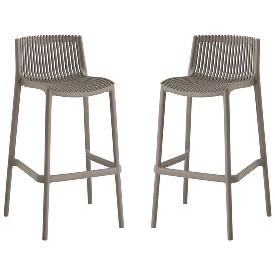 Lot de 2 chaises hautes empilables en plastique