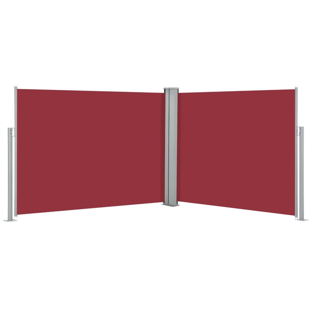 Auvent paravent store brise-vue latéral rétractable de patio jardin terrasse balcon protection visuelle écran rouge 140 x 100
