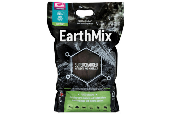 Terreau pour terrarium - earthmix 10 litres - substrat pour reptiles (tortues, lézards, serpents), amphibiens, invertébrés et pl