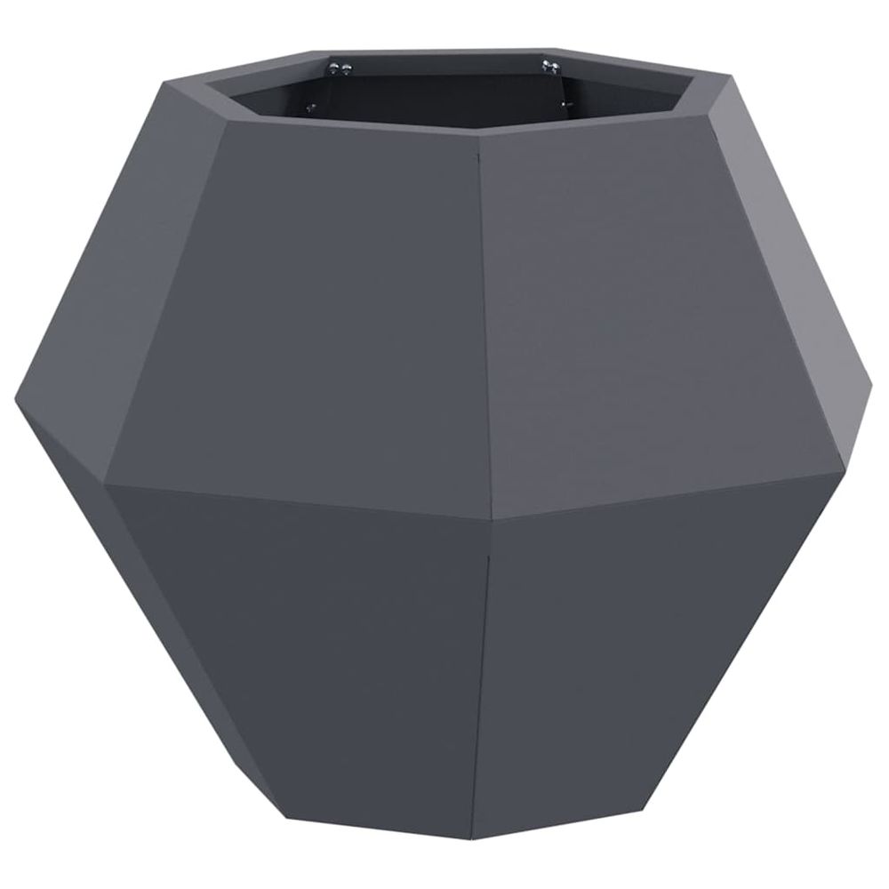 Jardinière anthracite 50 x 50 x 40 cm acier