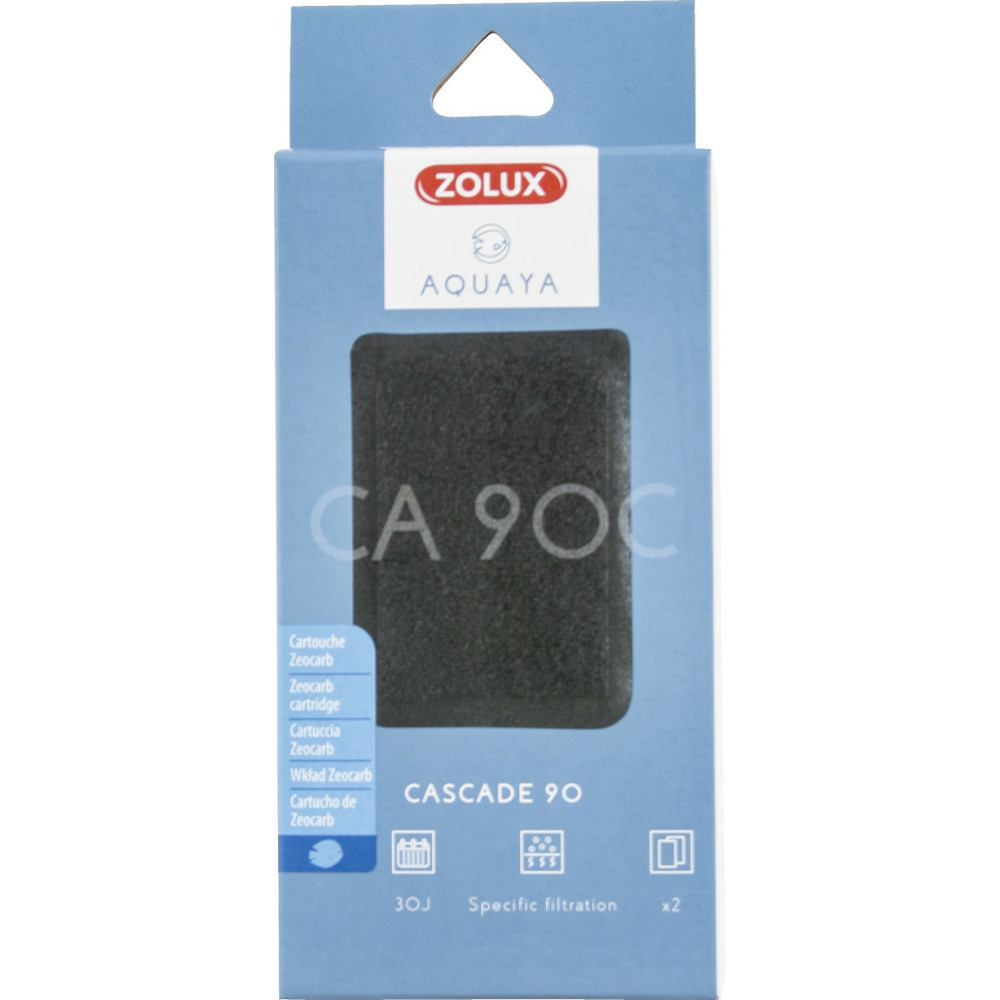 Filtre pour pompe cascade 90, filtre ca 90 c cartouche zeocarb x 2 pour aqu