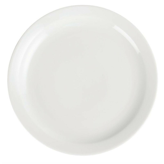 Assiettes à bord étroit blanches 250(ø)mm lot de 12 olympia